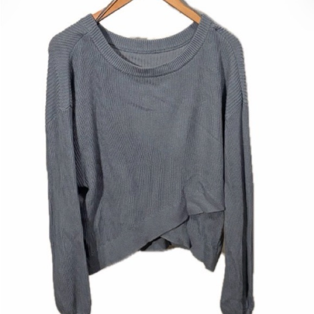 Lululemon Merino Wool Cozy Blue Knit Sweater